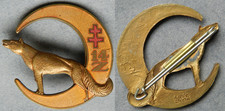 14° RGT DE ZOUAVES, DORÉ, EMBOUTI, ÉPINGLE À BOLÉRO - AUGIS LYON