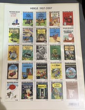Timbres De Tintin  Feuille De