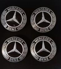 4x Cache Moyeu Logo Noir