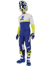 CROSS ENDURO FULL SUIT SHIRT PANTS SHOT DEVO REFLEX BLUE YELLOW FLUO