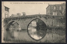 Old postcard Clisson, Pont Saint-Antoine sur la Moine 