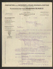 PARIS (XI°) BALANCE / WEIGHT / MEASURING INSTRUMENTS ""Ets. Ch. TESTUT"" in 1932