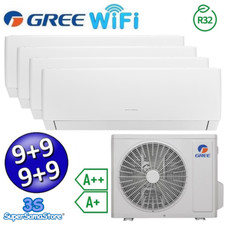 3S CLIMATISEUR INVERTER GREE PULAR QUADRI SPLIT WI-FI 9+9+9+9 BTU R32 A++/A+