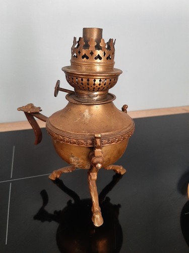 Antique small oil lamp - , bronze