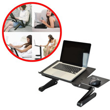 Table de Lit Pliable Réglable Canapé PC Tablette Lapdesk Support Inclinable