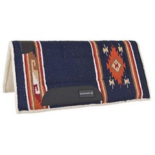 Tapis De Selle - Navy Poney/Baril Doublé En Fleece (26" X 26") Par Reinsman