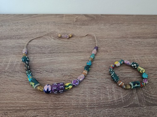 Parure collier bracelet en - et,