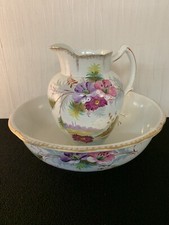 Vasque et jarre en faïence de