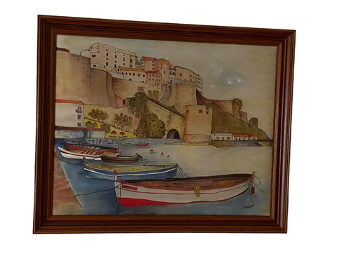 Ancien tableau peinture sur - tableau,