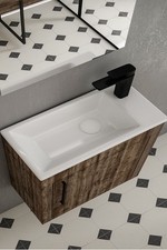 Lave main à poser en céramique Blanc Carrée - ATRIA 2 - 50 CM - LPP  