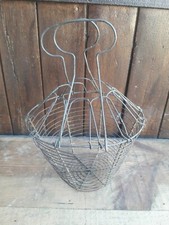 Antique Folk Art Kitchen Salad Spinner Basket 