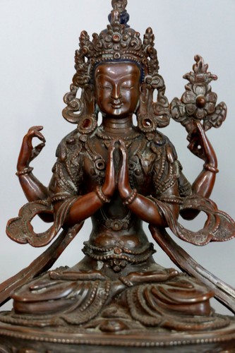 Bouddha chenrezig bronze - bouddha,