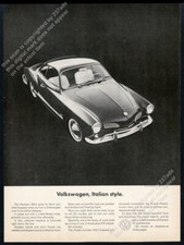 1964 VW Karmann Ghia photo Volkswagen Italian Style vintage print ad