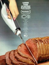 Publicité Advertising  820  1965  Scovill  laissez faire le couteau éléctrique 