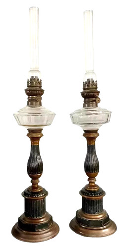 Paire lampes huile - à,