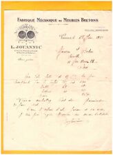 VANNES (56) BRETON FURNITURE FACTORY / CARPENTRY "L. JOUANNIC" in 1929