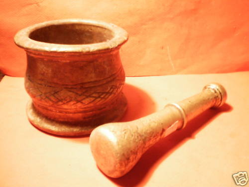 Mortier epices bronze du - ,