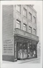 Old postcard 59300 Valenciennes new pub shop tailor Oscar Dehon 6-8 rue du Quesnoy