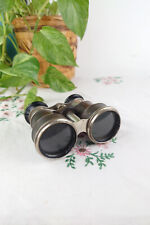 Pair of Antique Metal and Leather Theatre Binoculars 11.5cm 230g
