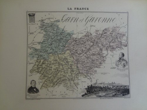 Grande ancienne carte - grande, (1901)