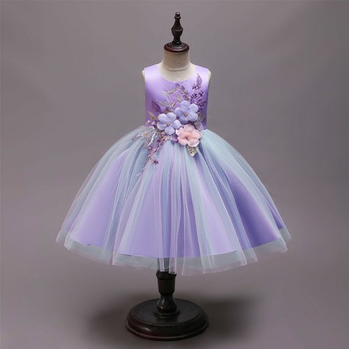 Fille fête robe mauve - fille,
