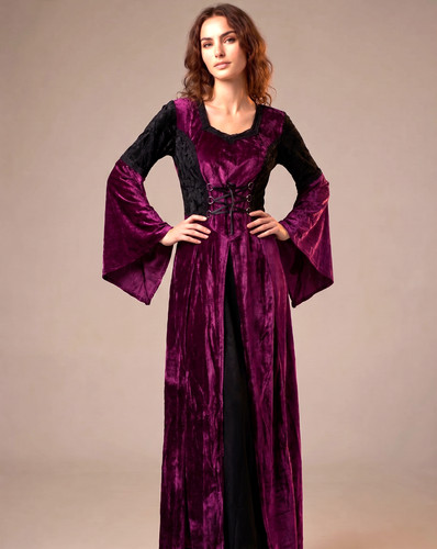 Robe velours gothique - robe, en