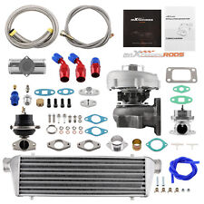 T3 T4 T04E Turbo 1.5-3.0L Stage III + Wastegate + Intercooler + Kit de tuyauter