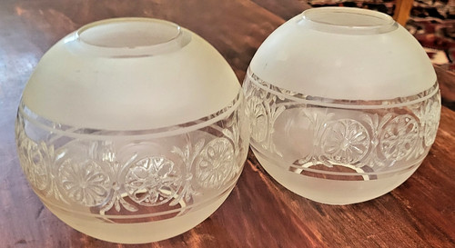 Paire globes lampe à - paire, de