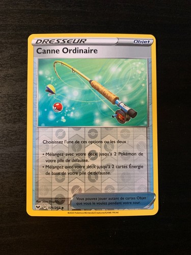 Carte pokémon reverse canne - carte,
