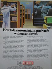 5/1981 PUB SOGITEC DASSAULT MAINTENANCE SIMULATOR SIMULATEUR ORIGINAL AD