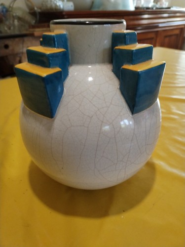 Vase craquelé art deco - craquelé,