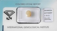 Saphir jaune naturel - 1.70