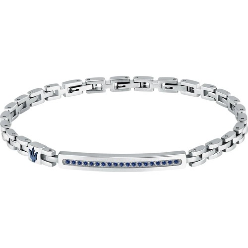 Bracelet silver blue crystals - bracelet,