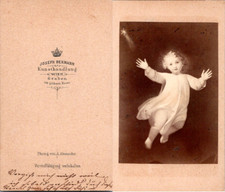 Joseph Bermann, Wien, An Angel Coming Down from Heaven with a Star Vintage CDV Album