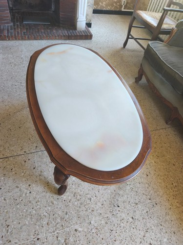 Table basse ovale louis - table,