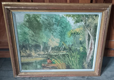 Peinture À L'Huile - Pêcheur