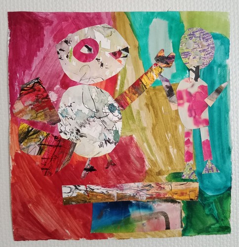 Collage expressionniste 2020 - collage,