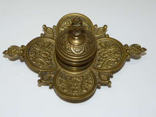 Bel encrier bureau bronze - encrier,