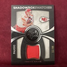 2015 Blackgold Football Travis Kelce Shadowbox Swatches Game Worn Relic 11/49