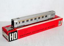 JOUEF HO 4693 VOITURE VOYAGEUR MIXTE 1e CLASSE / FOURGON A BAGAGE INOX Ag D SNCF