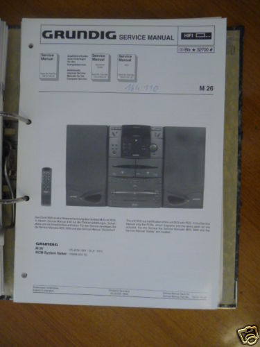 Manuel service grundig 26 - manuel, m
