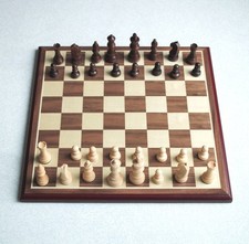 Chess game set - "marqueted" chessboard 40 cm