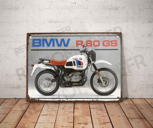 Plaque métal vintage r80gs - plaque,