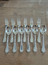 Christofle Rubans Croisés 6 Couverts de Table 6 Fourchettes + 6 Cuillères 