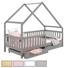 Lit cabane asymétrique pour