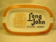 Scotch whisky advertising glass ashtray: Long John / Magnier France