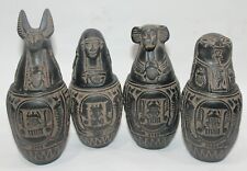Rare ancien pot égyptien ancien 4 canopes Horus fils canopic jars old egypt
