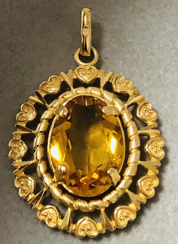 Ancien pendentif plaqué - , or
