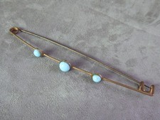 LARGE ANTIQUE BROOCH, decorated with cabochons.