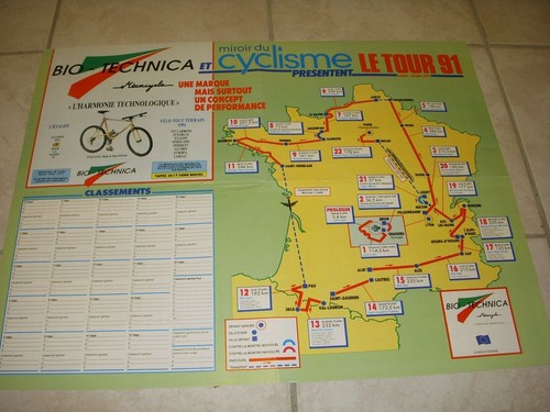 Cyclisme carte tour - tour, de